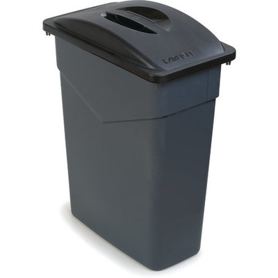 15 GAL RECTANGULAR WASTECAN WITH CAN LID GREY